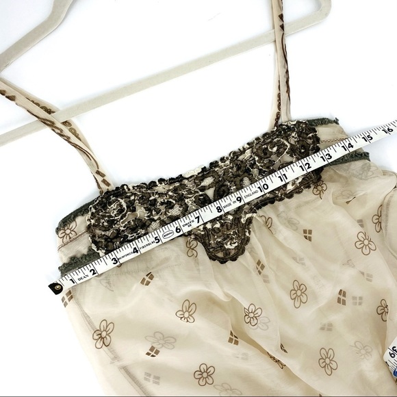 UNIT Romantic Boho Chic Floral Chiffon Top Sz Sm - Picture 9 of 10